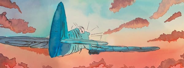 Watercolor of a Spitfire